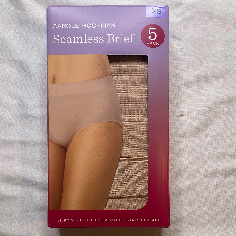 Midnight by Carole Hochman‎ Seamless Briefs 5 Pack - Tan Size XS